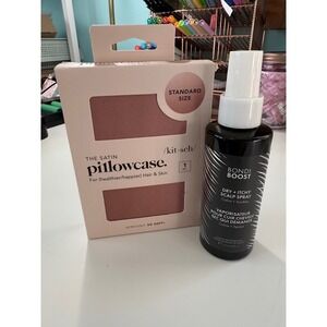 Kitsch Satin Pillowcase Standard Size Hair‎ Skin Bondi Boost Scalp Spray Bundle